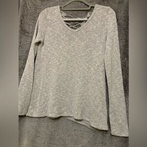 Medium, long-sleeved t-shirt.